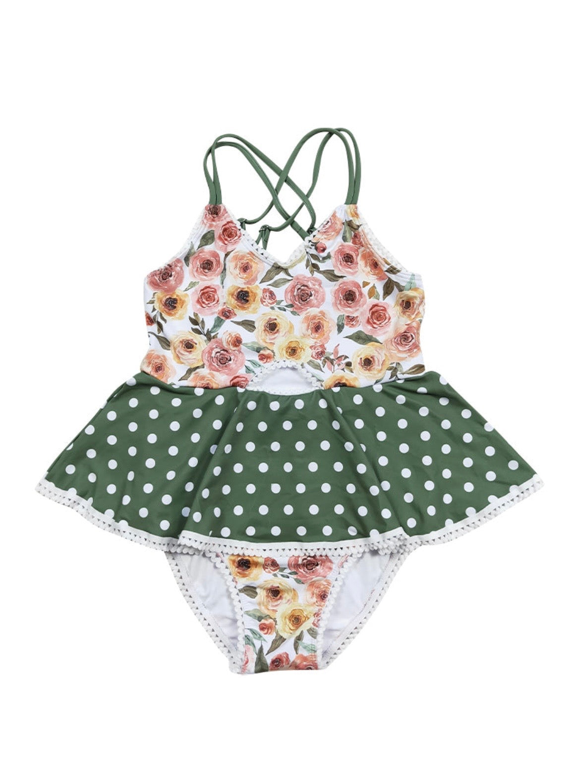 Floral one piece swim
